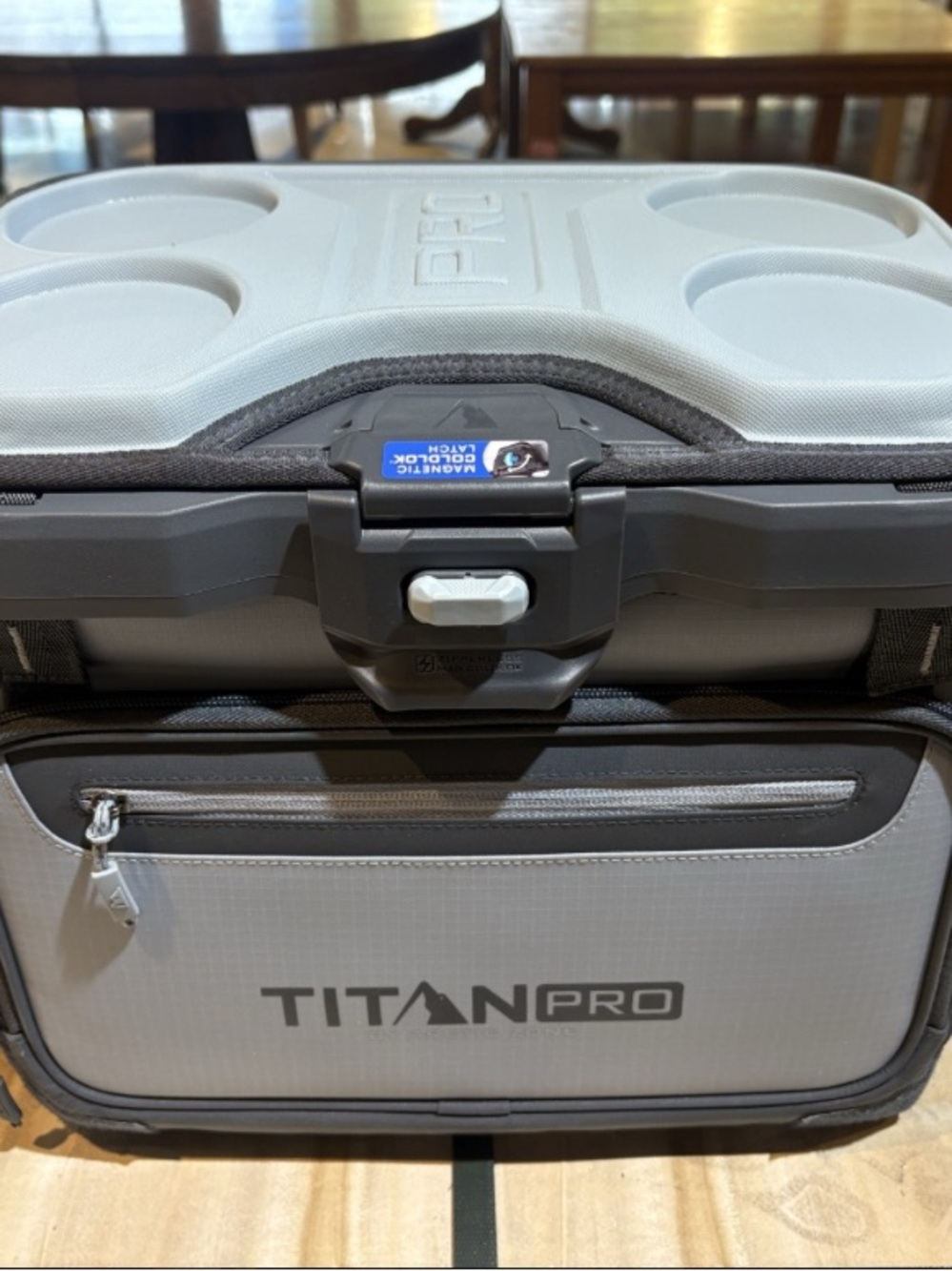 Titan Pro Light Gray Camera Cooler Bag with Front Pocket